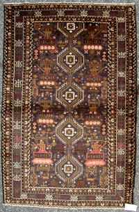 Two Red Tanks War Rug